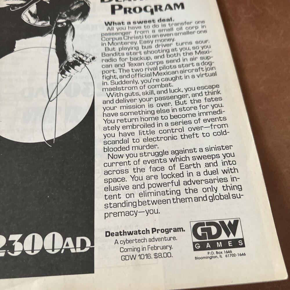 GDW 2300AD Rpg Deathwatch Program - Picture 3 of 6